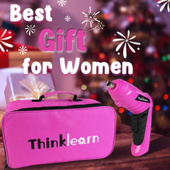 ThinkLearn 205Pcs Pink Tool Set with 3.6V Electric Screwdriver-TL1016