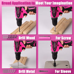 ThinkLearn Pink Drill Set with 12V Cordless Drill-TL0007